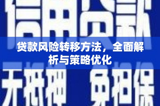 马龙贷款风险转移方法，全面解析与策略优化