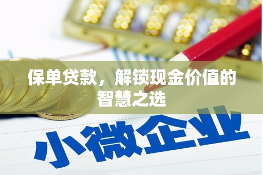 马龙保单贷款，解锁现金价值的智慧之选
