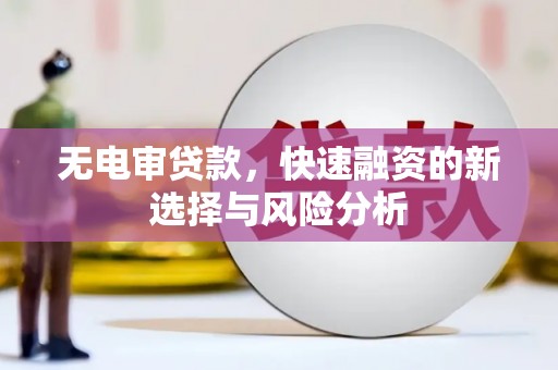 马龙无电审贷款，快速融资的新选择与风险分析