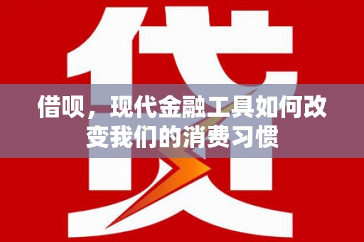 马龙借呗，现代金融工具如何改变我们的消费习惯