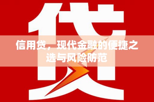 马龙信用贷，现代金融的便捷之选与风险防范