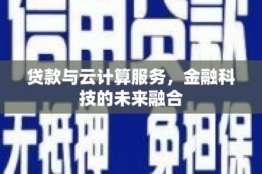 马龙贷款与云计算服务，金融科技的未来融合